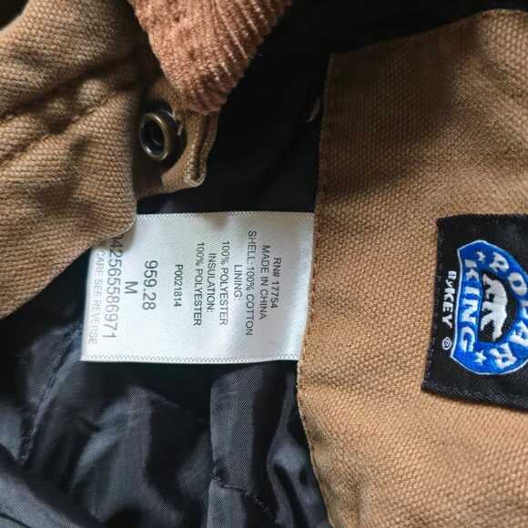 Youth Boys Polar King by Key Duck Long Sleeve Overall in tan canvas Sz M - Picture 10 of 12